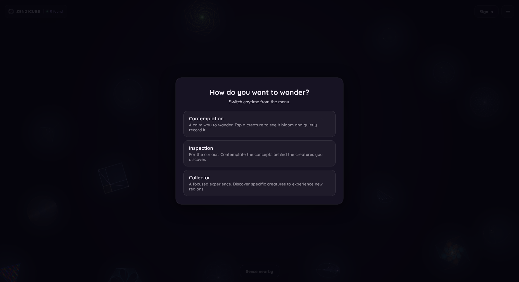 Three ways to wander controls